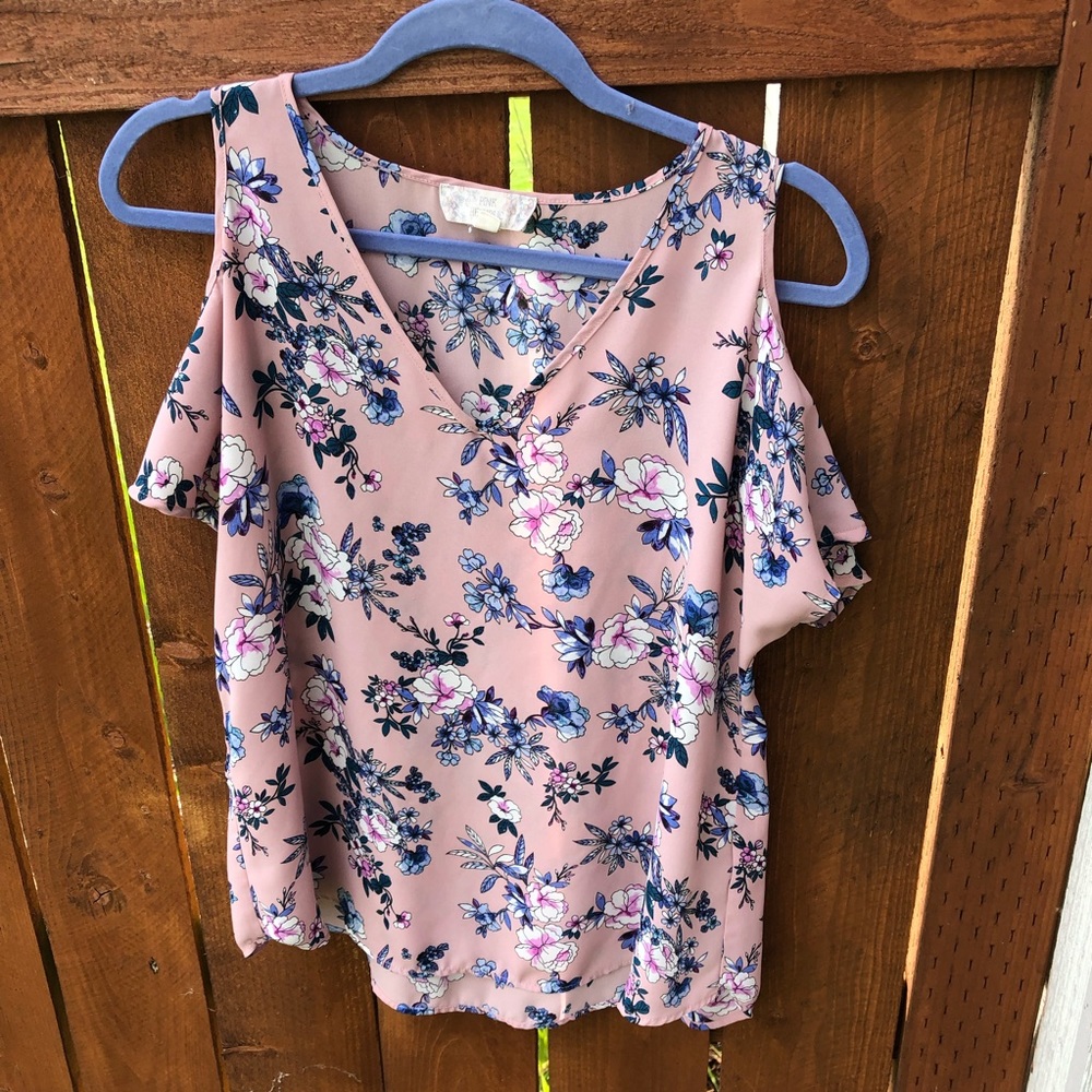 Floral Cold Shoulder Top